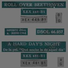 SPAIN 1964 06 01 - ROLL OVER BEETHOVEN ⁄ A HARD DAY'S NIGHT - SLEEVE 1 LABEL D 2 - DSOL 66.057 - pic 1