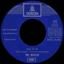 SPAIN 1965 06 10 - TICKET TO RIDE ⁄ YES IT IS - SLEEVE 06 LABEL 4 - DSOL 66.064 - pic 1