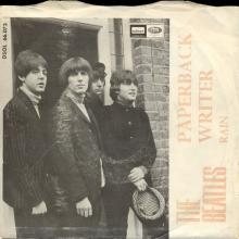 SPAIN 1966 07 26 - PAPERBACK WRITER ⁄ RAIN - SLEEVE 1 LABEL 2 BLUE - DSOL 66.073 - pic 1