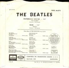 SPAIN 1966 07 26 - PAPERBACK WRITER ⁄ RAIN - SLEEVE 1 LABEL 2 BLUE - DSOL 66.073 - pic 1