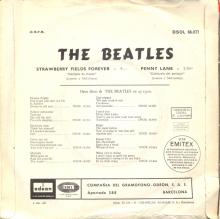 SPAIN 1967 03 06 - DSOL 66.077 - STRAWBERRY FIELDS FOREVER ⁄ PENNY LANE - SLEEVE 1 LABEL 1 - pic 1
