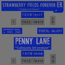 SPAIN 1967 03 06 - DSOL 66.077 - STRAWBERRY FIELDS FOREVER ⁄ PENNY LANE - SLEEVE 1 LABEL 1 - pic 1