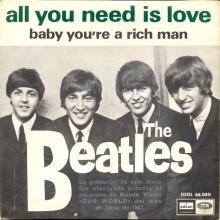 SPAIN 1967 08 08 - DSOL 66.080 - ALL YOU NEED IS LOVE ⁄ BABY YOU'RE A RICH MAN - SLEEVE 2 LABEL 1 - pic 1