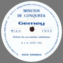 SPAIN 1968 00 00 - GEMEY - CONQUISTA SHOW - I MINUTOS DE CONQUISTA GEMEY ! ⁄ D.L.B-10750-1968  - pic 1