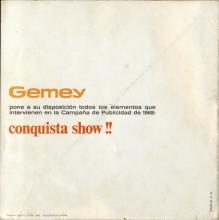 SPAIN 1968 00 00 - GEMEY - CONQUISTA SHOW - I MINUTOS DE CONQUISTA GEMEY ! ⁄ D.L.B-10750-1968  - pic 1