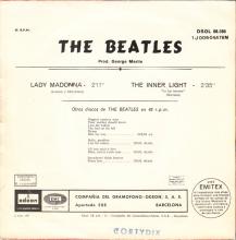 SPAIN 1968 05 15 - DSOL 66.086 - LADY MADONNA ⁄ THE INNER LIGHT - SLEEVE 3 LABEL 3  - pic 1