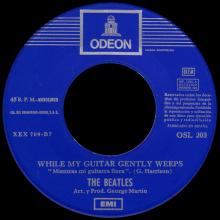 SPAIN 1969 02 25 - OB-LA-DI, OB-LA-DA ⁄ WHILE MY GUITAR GENTLY WEEPS - SLEEVE 1 LABEL 1 - OSL. 203 - pic 5