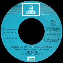 SPAIN 1969 02 25 - OB-LA-DI, OB-LA-DA ⁄ WHILE MY GUITAR GENTLY WEEPS - SLEEVE 3 LABEL 6 - OSL. 203 - 1 J 006-04.690 M  - pic 5