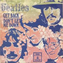 SPAIN 1969 03 27 - GET BACK ⁄ DON'T LET ME DOWN - SLEEVE 1 LABEL 1 - 1 J 006-04.084 M - pic 1