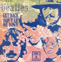 SPAIN 1969 03 27 - GET BACK ⁄ DON'T LET ME DOWN - SLEEVE 4 LABEL 3 - 1 J 006-04.084 M  - pic 1