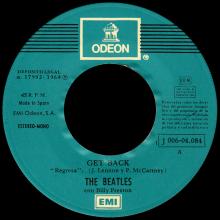 SPAIN 1969 03 27 - GET BACK ⁄ DON'T LET ME DOWN - SLEEVE 9 LABEL 2 - 1 J 006-04.084 M - pic 1