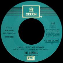 SPAIN 1969 03 27 - GET BACK ⁄ DON'T LET ME DOWN - SLEEVE 9 LABEL 2 - 1 J 006-04.084 M - pic 1