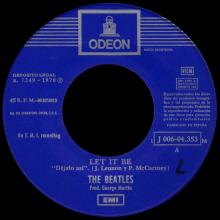 SPAIN 1970 03 20 - 1J 006-04.353 M - LET IT BE ⁄ YOU KNOW MY NAME - SLEEVE 1 LABEL 1 - pic 1