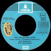 SPAIN 1972 02 20 - 1J 006-04.982 - ALL TOGETHER NOW ⁄ HEY BULLDOG - SLEEVE 1 LABEL 2 - pic 1