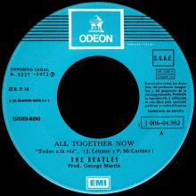 SPAIN 1972 02 20 - 1J 006-04.982 - ALL TOGETHER NOW ⁄ HEY BULLDOG - SLEEVE 1 LABEL 3  - pic 1