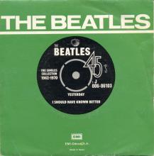 SPAIN 1976 05 01 - 1J 006-06.103 - YESTERDAY ⁄ I SHOULD HAVE KNOWN BETTER - SLEEVE 1 LABEL 1 - PROMO - pic 1