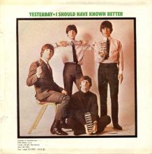 SPAIN 1976 05 01 - 1J 006-06.103 - YESTERDAY ⁄ I SHOULD HAVE KNOWN BETTER - SLEEVE 1 LABEL 1 - PROMO - pic 1
