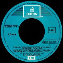 SPAIN 1978 09 01 - 10C 006-06.804 - SGT PEPPER'S LONELY HEARTS CLUB BAND ⁄ WITHIN YOU WITHOUT YOU - SLEEVE 1 LABEL 1  - pic 1