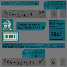 SPAIN 1982 04 00 - 10C 006-07.627 - THE BEATLES' MOVIE MEDLEY ⁄ I'M HAPPY JUST TO DANCE WITH YOU - SLEEVE 1 LABEL 1 - pic 1