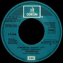 SPAIN 1982 10 00 - 10C 006-05.265 M - LOVE ME DO ⁄ P.S. I LOVE YOU - SLEEVE 1 LABEL 2 - PROMO - pic 1