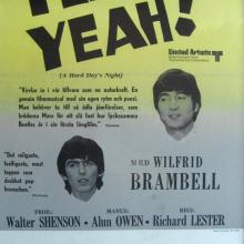 SWEDEN 1964 - YEAH YEAH YEAH ! - A HARD DAYS NIGHT - SECOND EDITION MOVIEPOSTER FILMPOSTER - pic 1