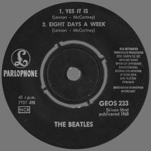 SWEDEN 1965 04 21 - GEOS 233 - 2 - TICKET TO RIDE - pic 5