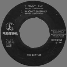 SWEDEN 1967 05 00 - GEOS 265 - PENNY LANE - pic 3