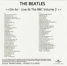 FRANCE 2013 11 11 THE BEATLES ON AIR LIVE AT THE BBC VOLUME 2 - 2X CDR - PROMO - pic 1
