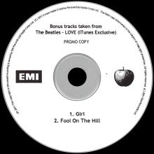 2011 02 08 - BONUS TRACKS TAKEN FROM THE BEATLES - LOVE (iTUNES EXCLUSIVE) PROMO - EMI CDR - pic 3