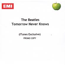 2012 07 24 - THE BEATLES TOMORROW NEVER KNOWS ( iTUNES EXCLUSIVE ) PROMO - EMI CDR - pic 1