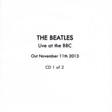 2013 11 11 - THE BEATLES LIVE AT THE BBC - APPLE AND UNIVERSAL - PROMO - 2X CDR - pic 1