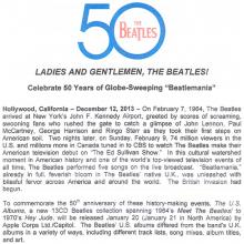2014 01 20 - THE BEATLES U.S. ALBUMS - INFO SHEET - pic 1