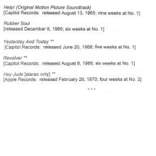 2014 01 20 - THE BEATLES U.S. ALBUMS - INFO SHEET - pic 6