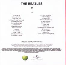 2015 11 06 - 2000 11 13 - THE BEATLES 1 - B - 1+ - 27 TRACKS - REISSUE PROMO CD - pic 1
