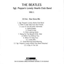 2017 05 26 - SGT. PEPPER S LONELY HEARTS CLUB BAND  - DISC 1 - PROMO CDR - 13 TRACKS - pic 2