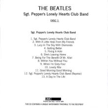 2017 05 26 - THE BEATLES - DISC 1 - SGT. PEPPER S LONELY HEARTS CLUB BAND - PROMO CDR 13 TRACKS - pic 2