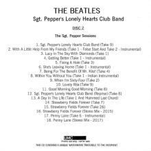 2017 05 26 - THE BEATLES - DISC 2 - THE SGT. PEPPER SESSIONS - PROMO CDR  18 TRACKS - pic 1