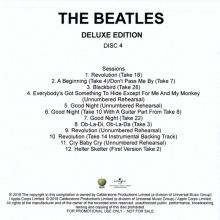2018 11 09 - THE BEATLES - DELUXE DISC 4 SESSIONS - PROMO CDR 12 TRACKS - pic 2