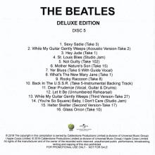 2018 11 09 - THE BEATLES - DELUXE DISC 5 - PROMO CDR 16 TRACKS - pic 2