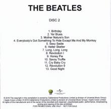 2018 11 09 - THE BEATLES - DISC 2 - PROMO CDR 13 TRACKS - pic 2