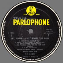 THE BEATLES DISCOGRAPHY BELGIUM 1967 06 01 - 1974 ⁄ 5 - SGT.PEPPERS LONELY HEARTS CLUB BAND - A - PARLOPHONE - 4C 066-04177 - pic 1