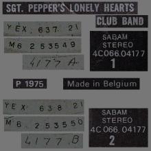 THE BEATLES DISCOGRAPHY BELGIUM 1967 06 01 - 1974 ⁄ 5 - SGT.PEPPERS LONELY HEARTS CLUB BAND - A - PARLOPHONE - 4C 066-04177 - pic 5