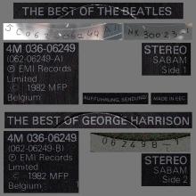 THE BEATLES DISCOGRAPHY BELGIUM 1981 11 25 ⁄ 1976 11 20 - THE BEST OF GEORGE HARRISON - A - MFP - 4M 036-06249 - pic 5