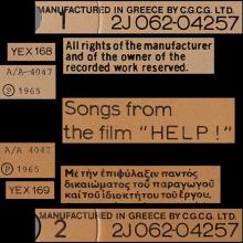 THE BEATLES DISCOGRAPHY BOXED SET 1965 08 06 ⁄ 198? HELP ! - (2J 062) 14C 062-04257 - GREECE - pic 5