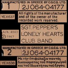 THE BEATLES DISCOGRAPHY BOXED SET 1967 06 08 ⁄ 198? SGT.PEPPERS LONELY HEARTS CLUB BAND - (2J 064) 14C 064-04177 - GREECE - pic 5