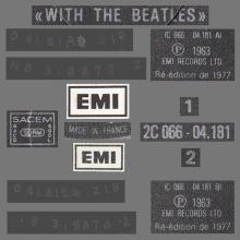 THE BEATLES DISCOGRAPHY FRANCE 1963 12 00 LES BEATLES - Q - WITH THE BEATLES - BLACK PARLOPHONE SACEM - 1C 072-04181 - pic 5