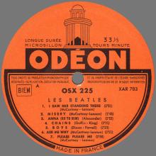 THE BEATLES DISCOGRAPHY FRANCE 1964 01 07 - LES BEATLES N° 1 - A-B  - DARK BLUE ODEON OSX 225  - pic 1