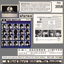 THE BEATLES DISCOGRAPHY FRANCE 1964 09 11 LES BEATLES 4 GARÇONS DANS LE VENT - K - A HARD DAY'S NIGHT - BLACK PAR EMI - PCS 3058 - pic 6