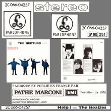 THE BEATLES DISCOGRAPHY FRANCE 1965 09 01 LES BEATLES CHANSONS DU FILM HELP - N - BLUE ODEON EMI SACEM - 2C 066-04257 - PM 251 - pic 6