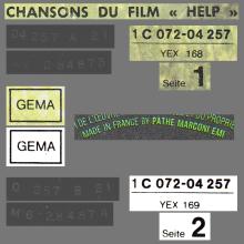 THE BEATLES DISCOGRAPHY FRANCE 1965 09 01 LES BEATLES CHANSONS DU FILM HELP - Q - APPLE - 1C 072-04257 - pic 5